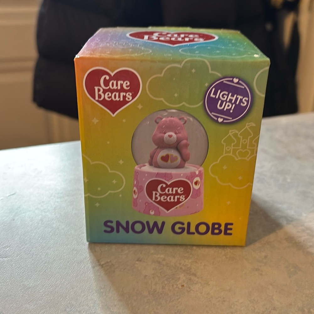Brand New Never Opened Care Bears Light Up Snow Globe